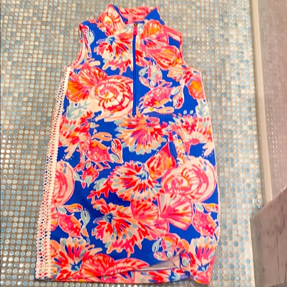 Lily Pulitzer cover up dress with zipper.